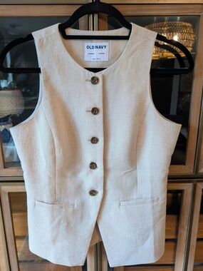 Old Navy Linen Blend Vest